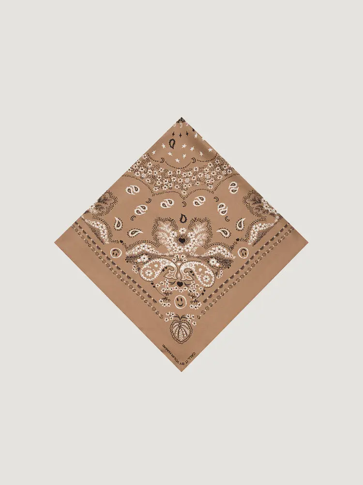 Bandana Classique en Soie - CHATAIGNE - Grand Modèle - Image 3