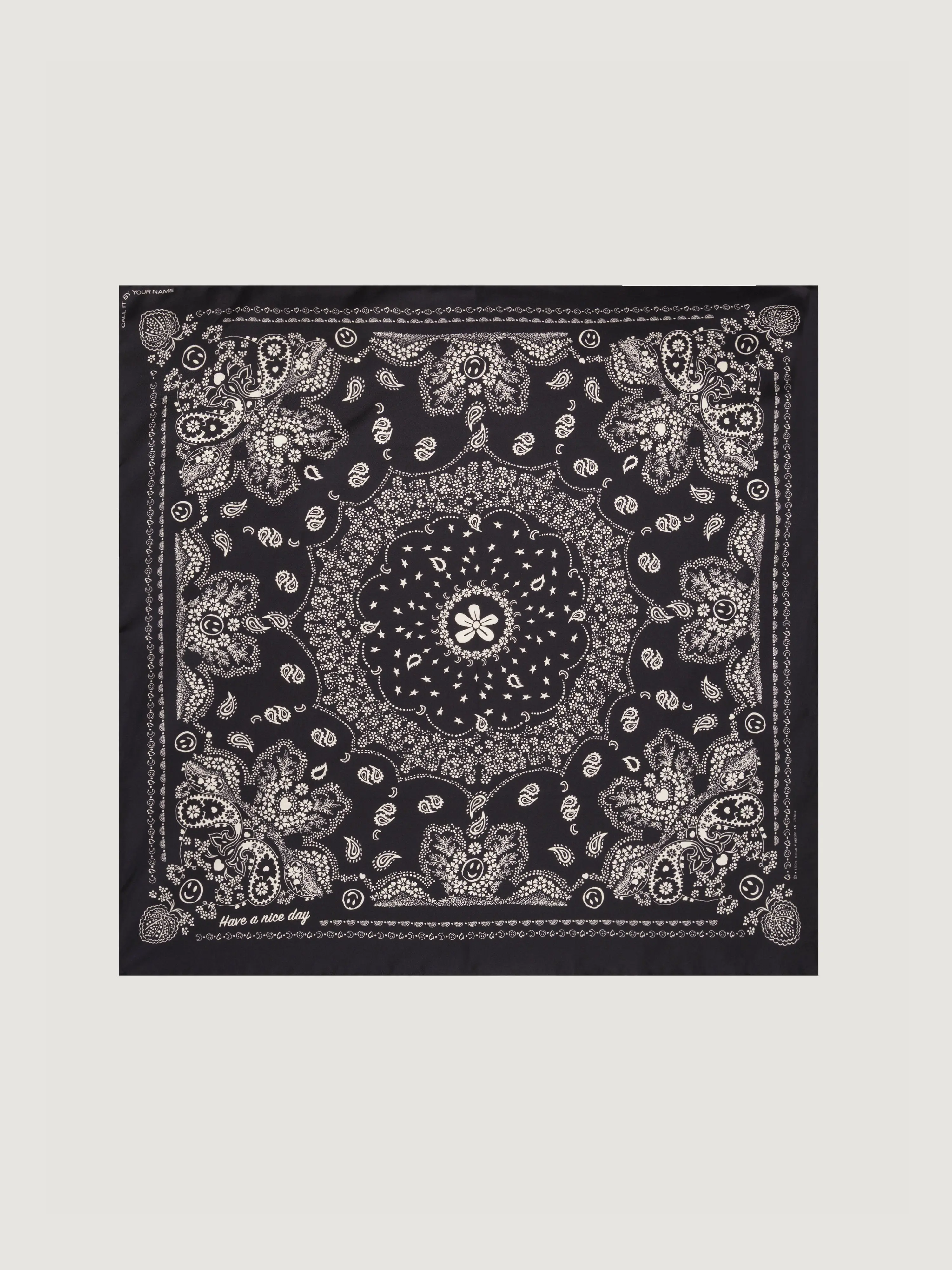 Bandana Classique en Soie - NOIR - Petit Modèle