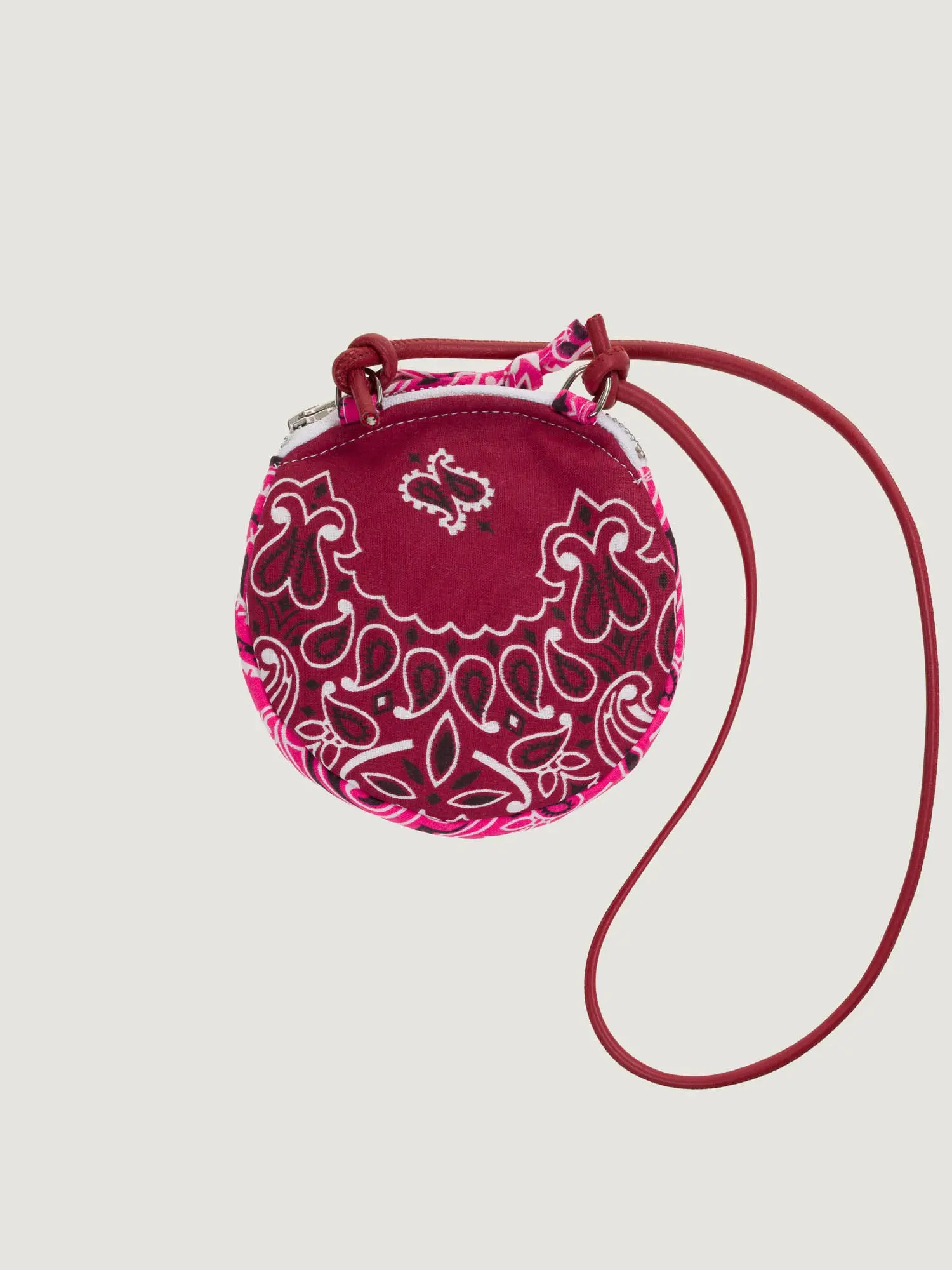 Bourse Brodée  - COEUR - Bordeaux / Fuschia - Image 3