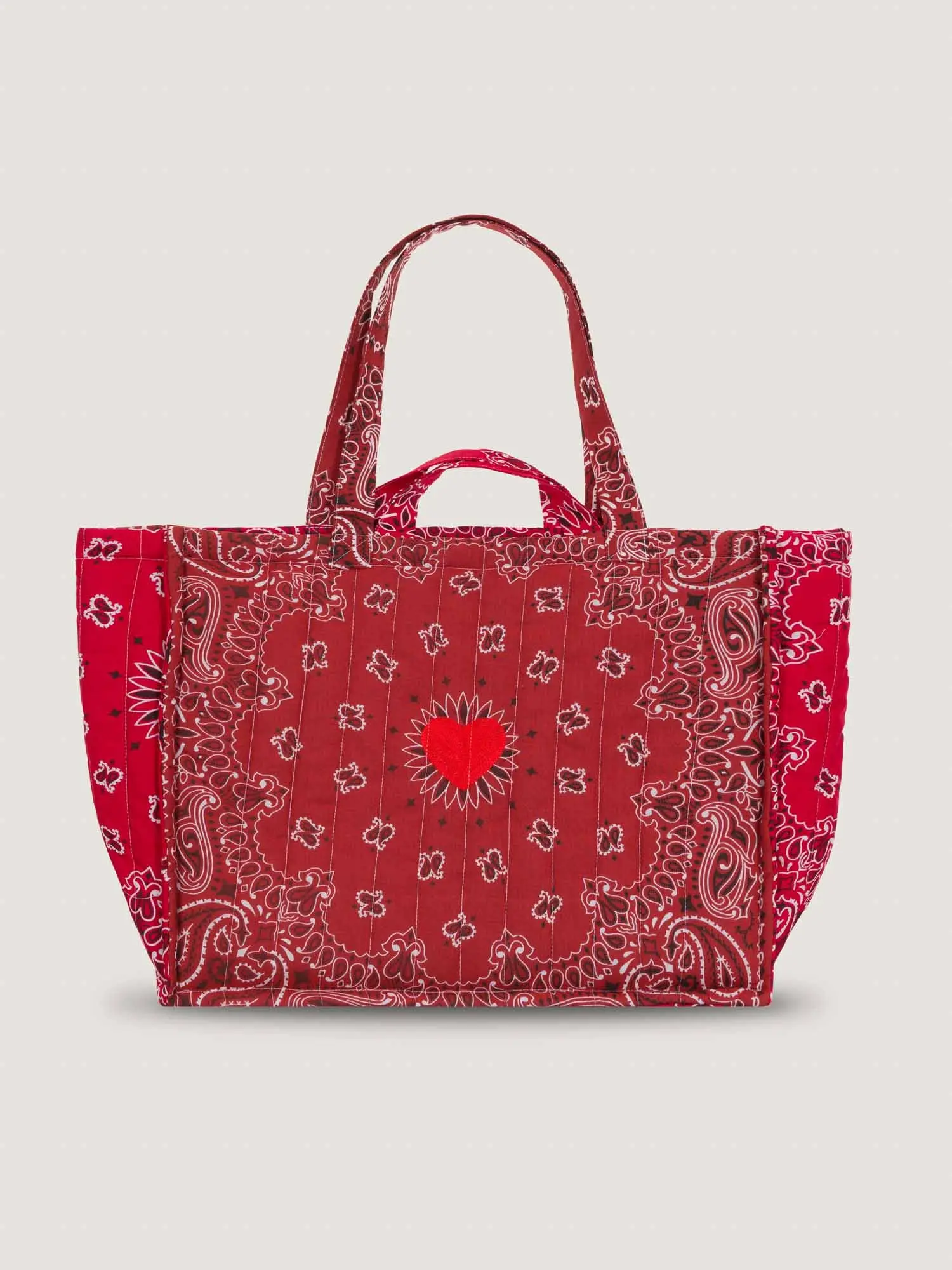 Maxi Cabas Matelassé - COEUR - Vintage Red / Real Red