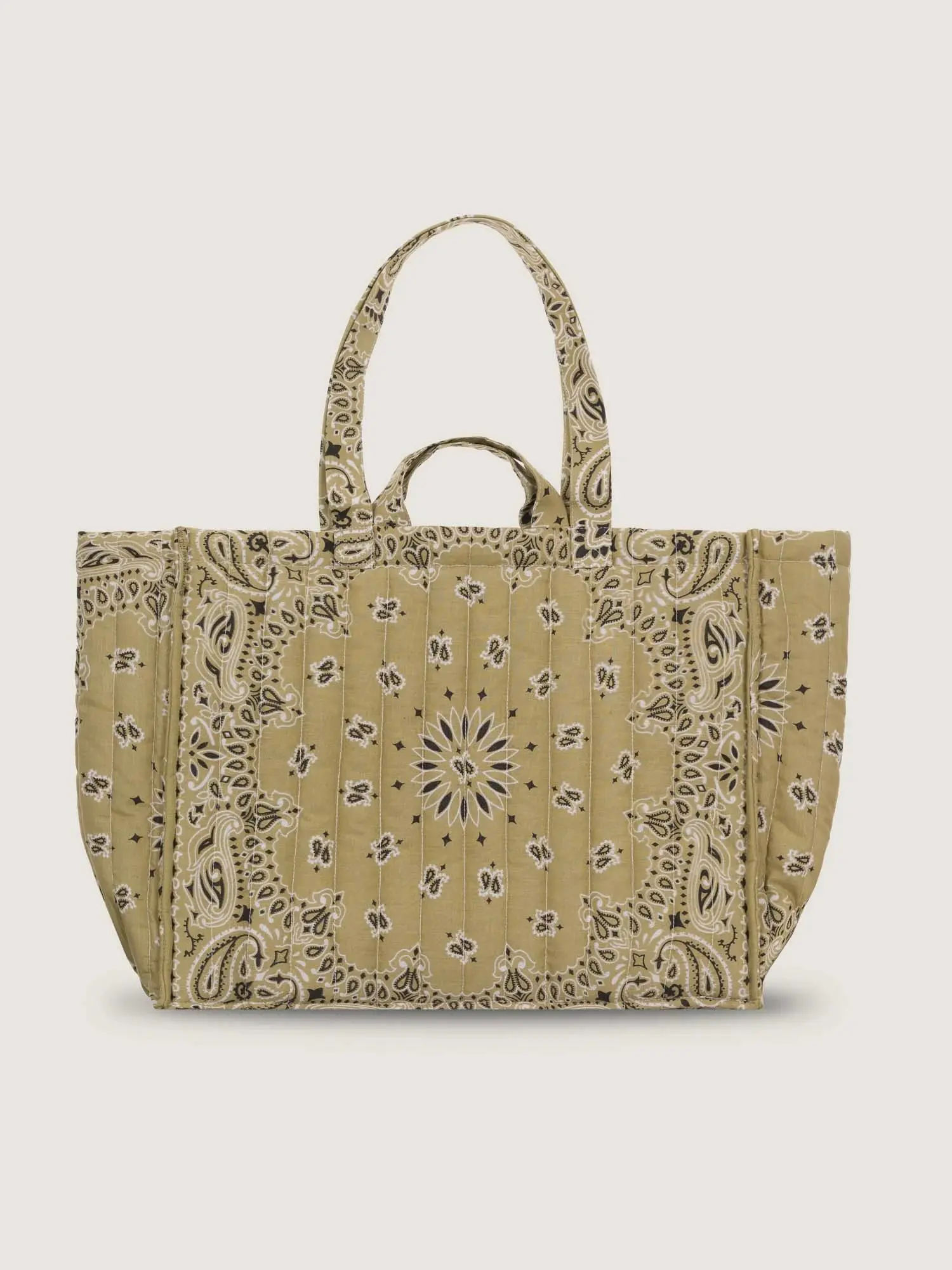 Maxi Cabas Matelassé - HAPPY FACE - All Beige - Image 3