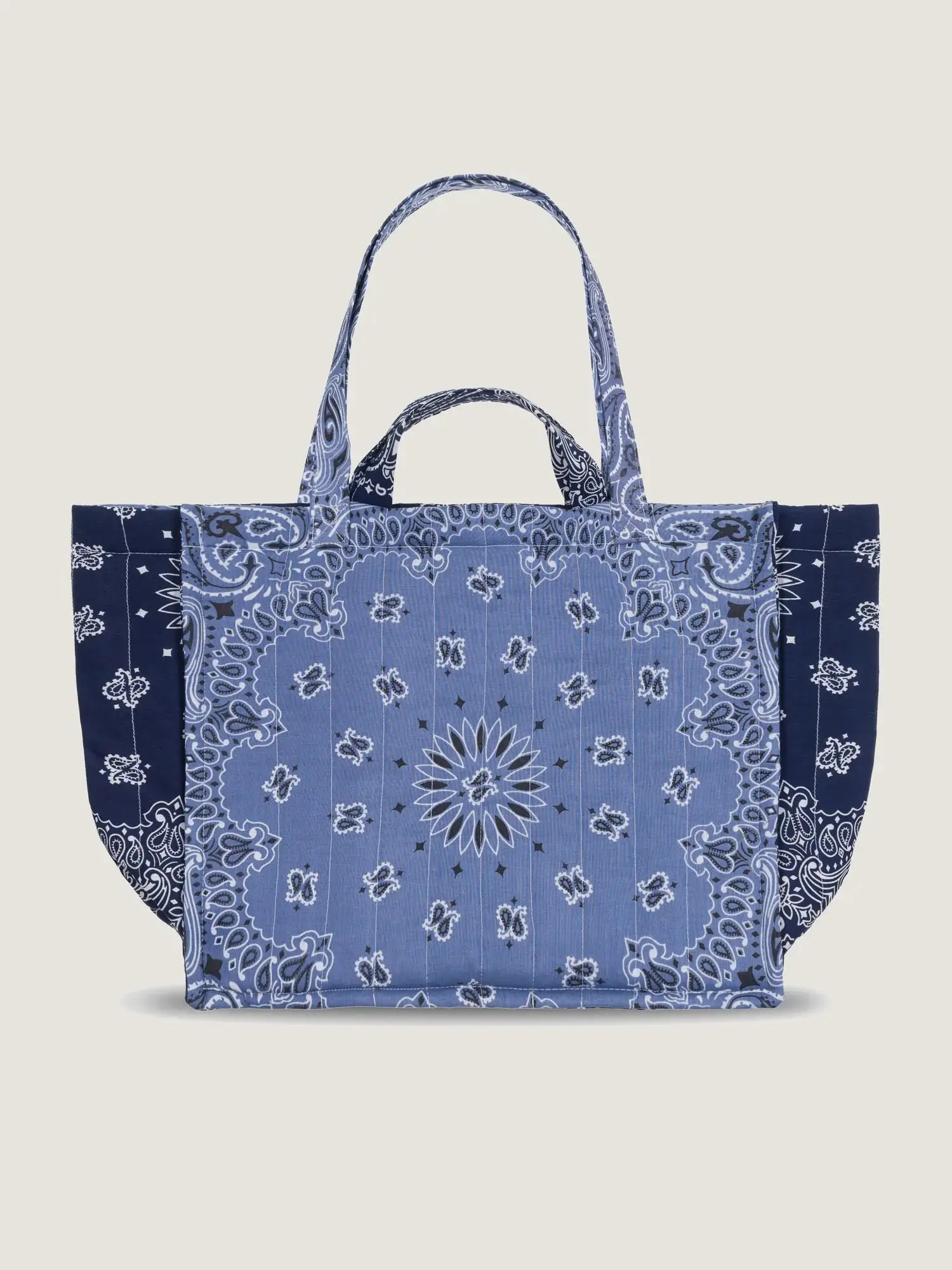 Maxi Cabas Matelassé - LOVE - Chambray / Navy - Image 3