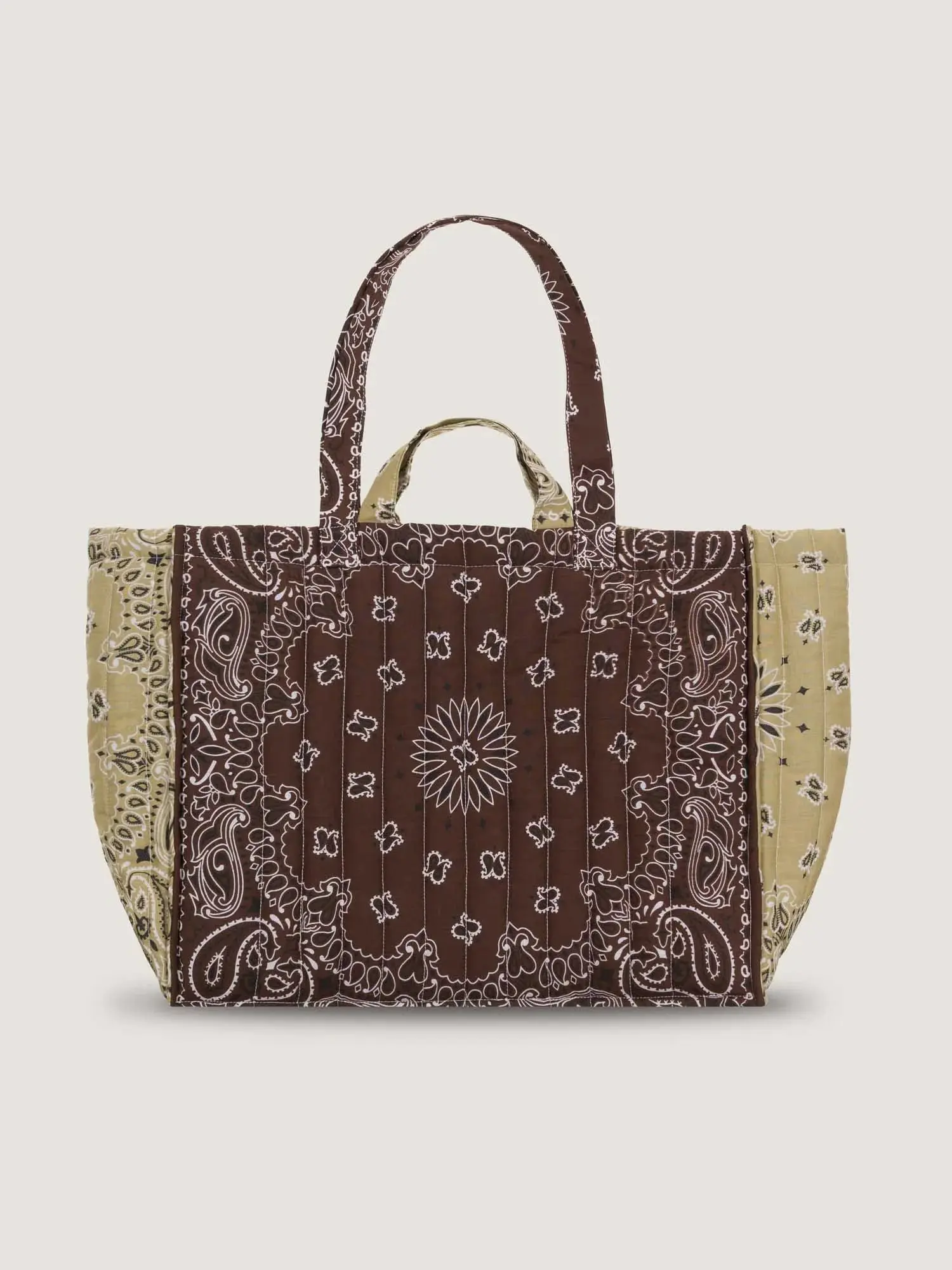 Maxi Cabas Matelassé - LOVE - Marron / Beige - Image 3