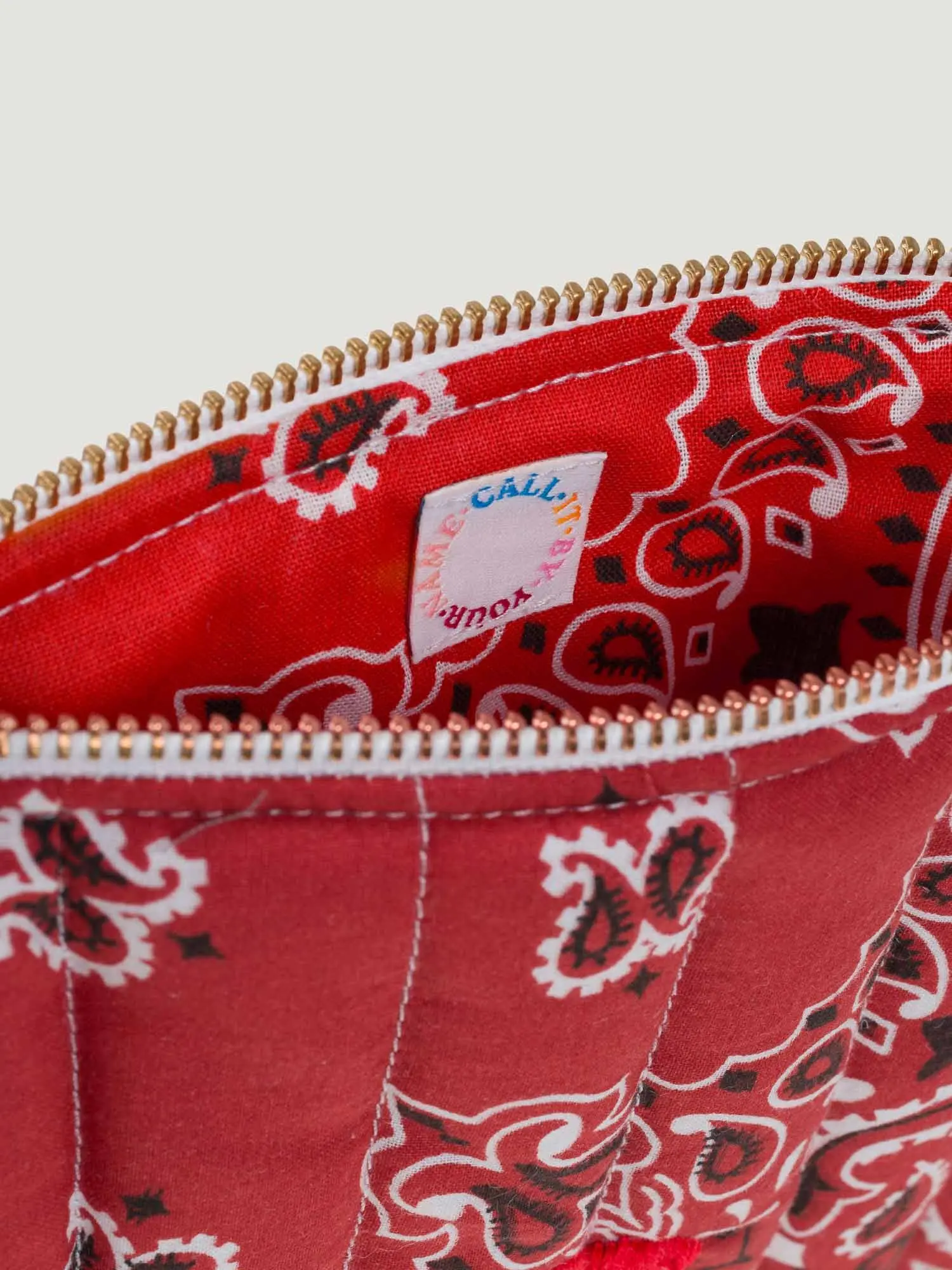 Mini Pochette Zippée Matelassée - COEUR - Vintage Red / Real Red - Image 5