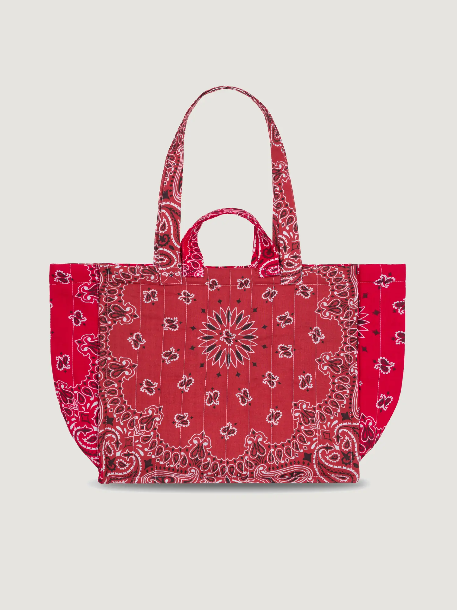 Moyen Cabas Matelassé - LOVE - Vintage Red / Real Red - Image 3