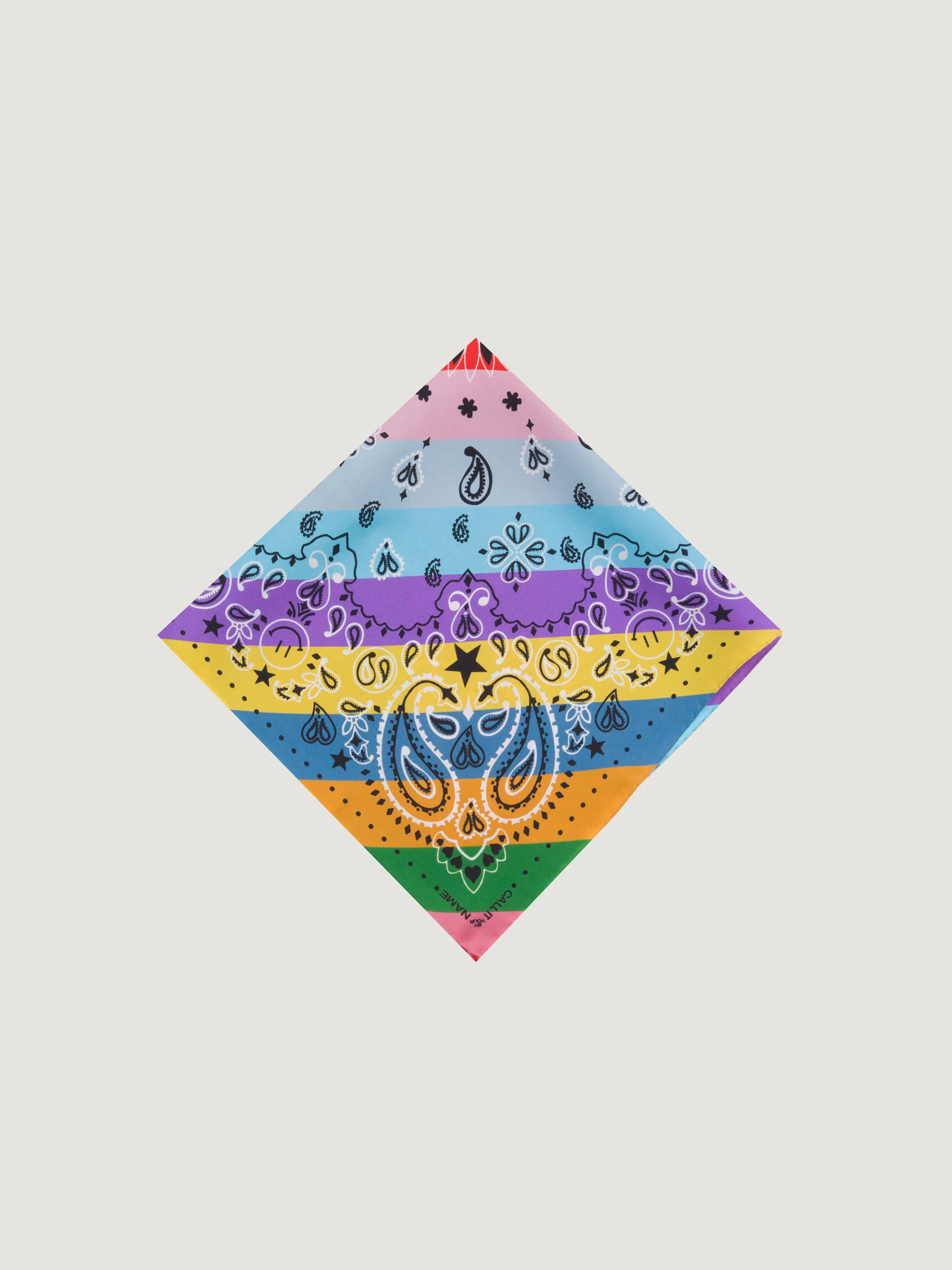 Bandana en Soie - STAR - RAINBOW - Petit Modèle - Image 3