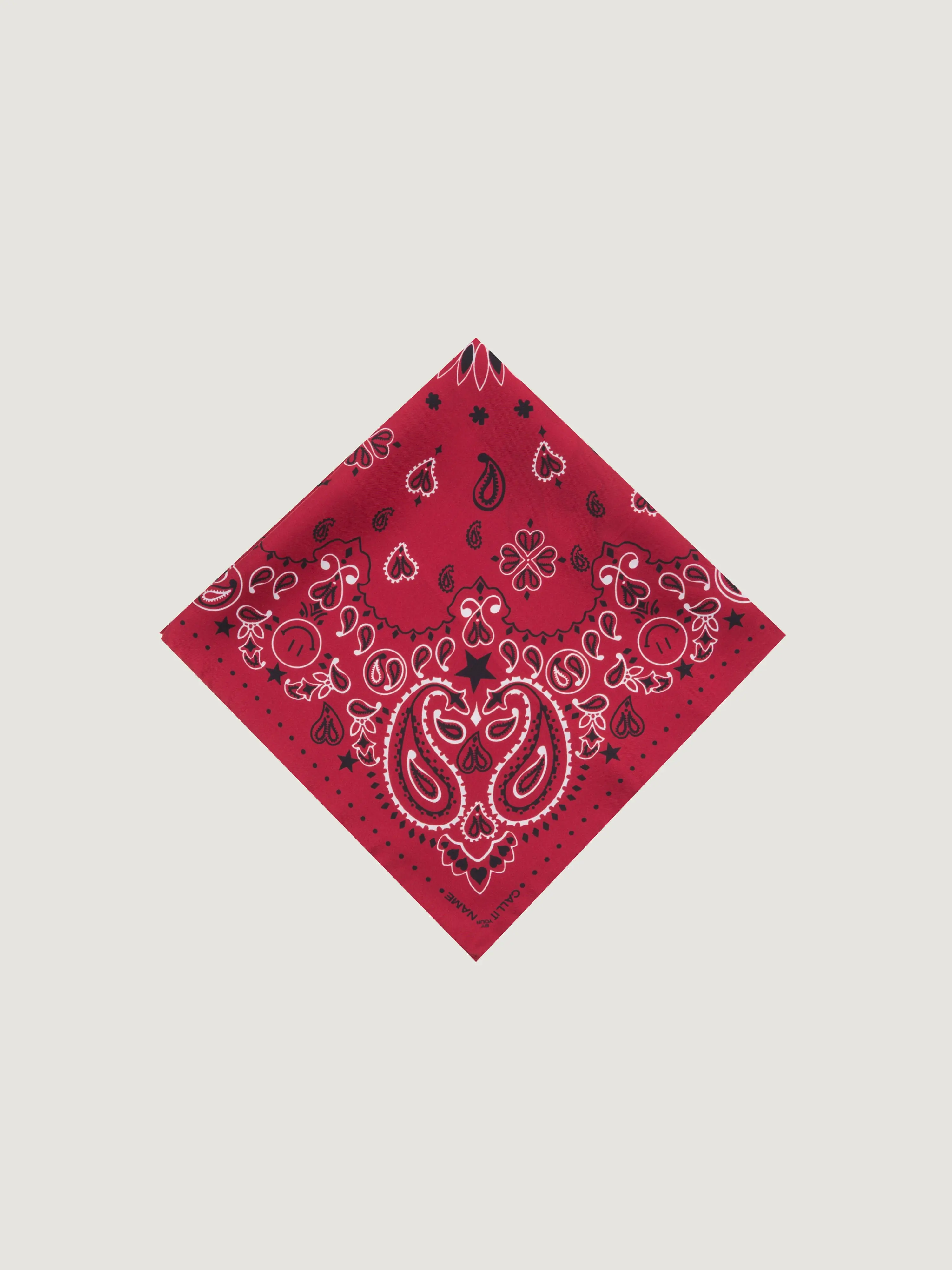 Bandana en Soie - STAR - RED - Petit Modèle - Image 3