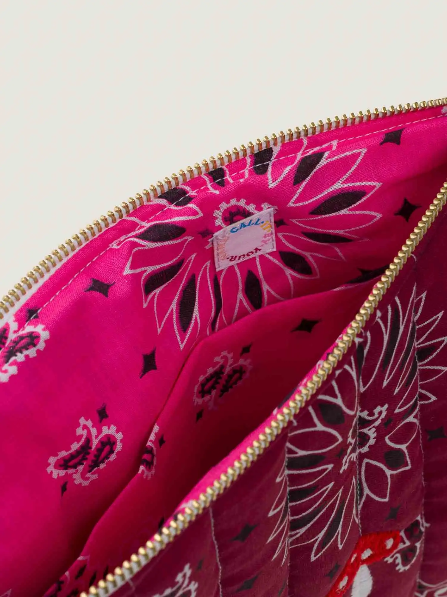 Pochette Matelassée Ordinateur - CHAMPIGNON - Bordeaux / Fuchsia - Image 5