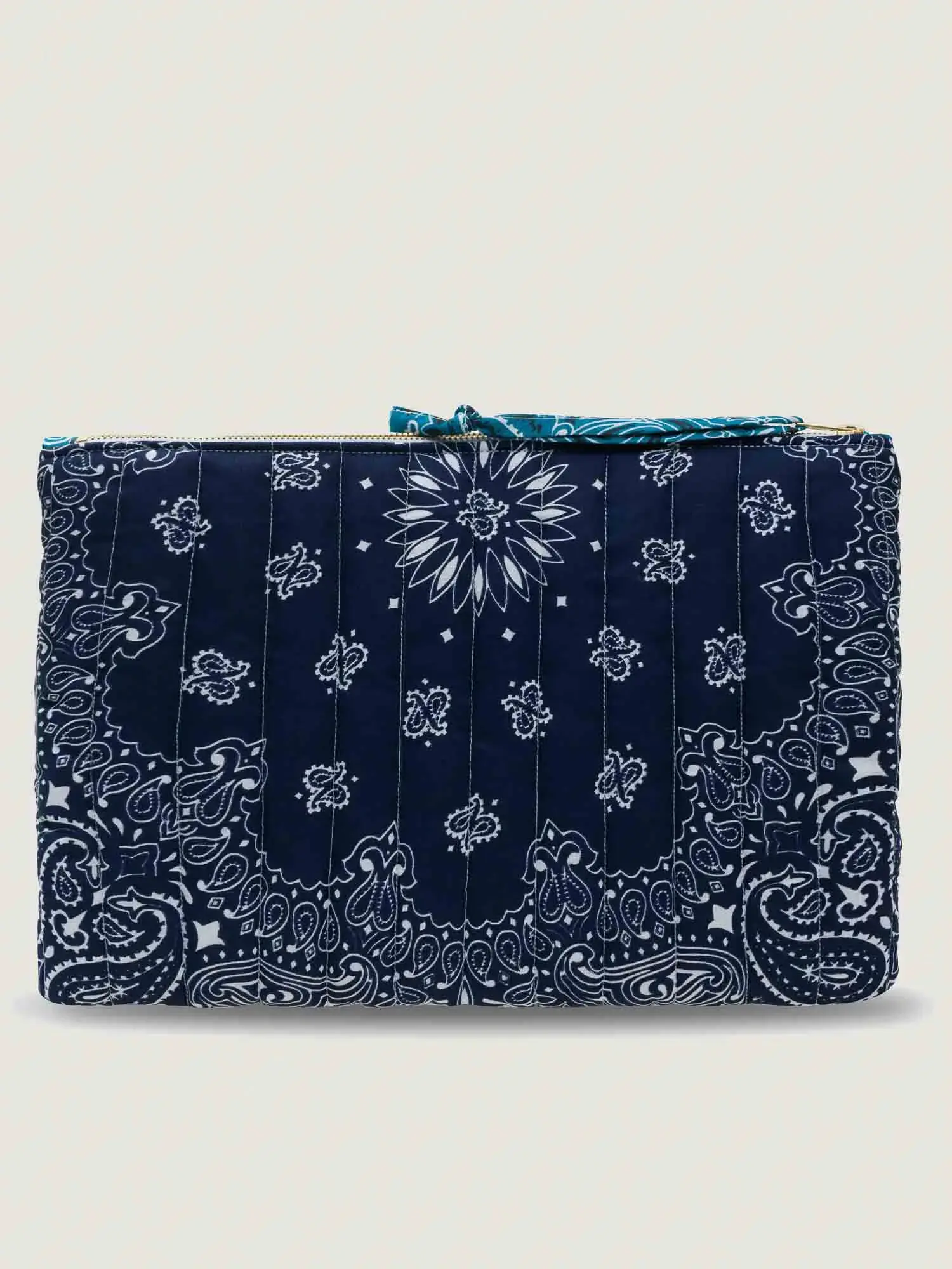 Pochette Matelassée Ordinateur - COEUR - Navy / Pétrole - Image 4