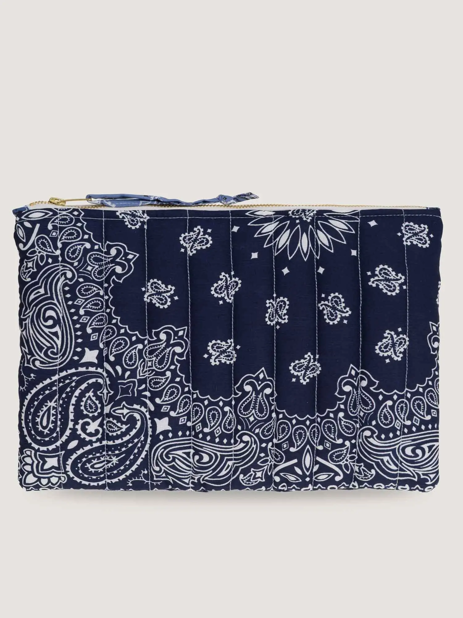Pochette zippée Matelassée - COEUR - Navy / Chambray - Image 2