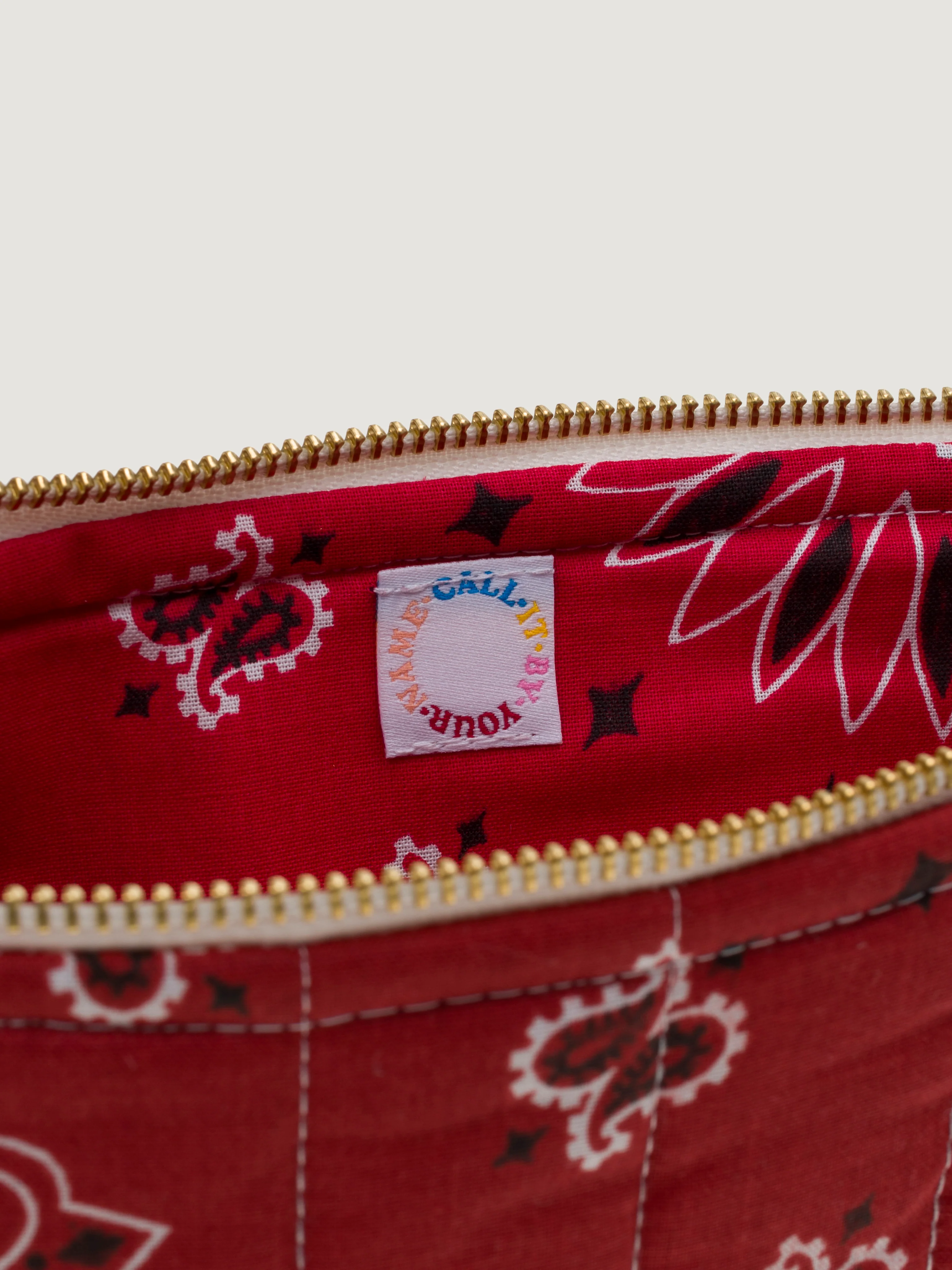 Pochette Zippée Matelassée - COEUR - Vintage Red / Real Red - Image 4