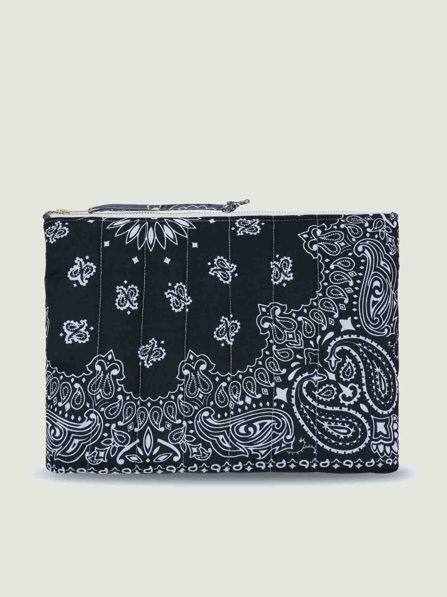 Pochette Zippée Matelassée - PATCHWORK - Dark Grey / Colorblock - Image 4