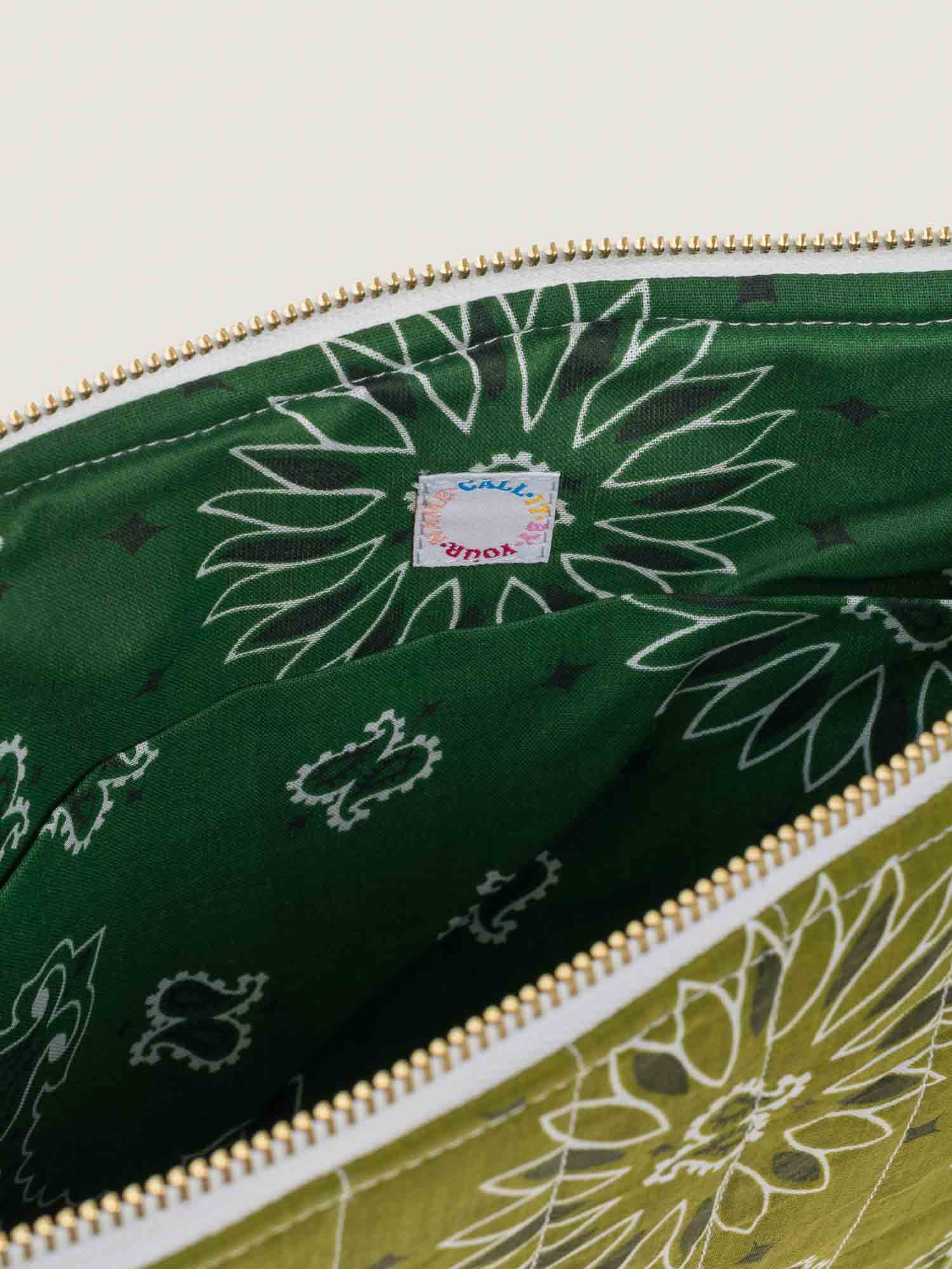 Pochette Matelassée Ordinateur- TRÈFLE - Bronze / Vert Week-end - Image 5