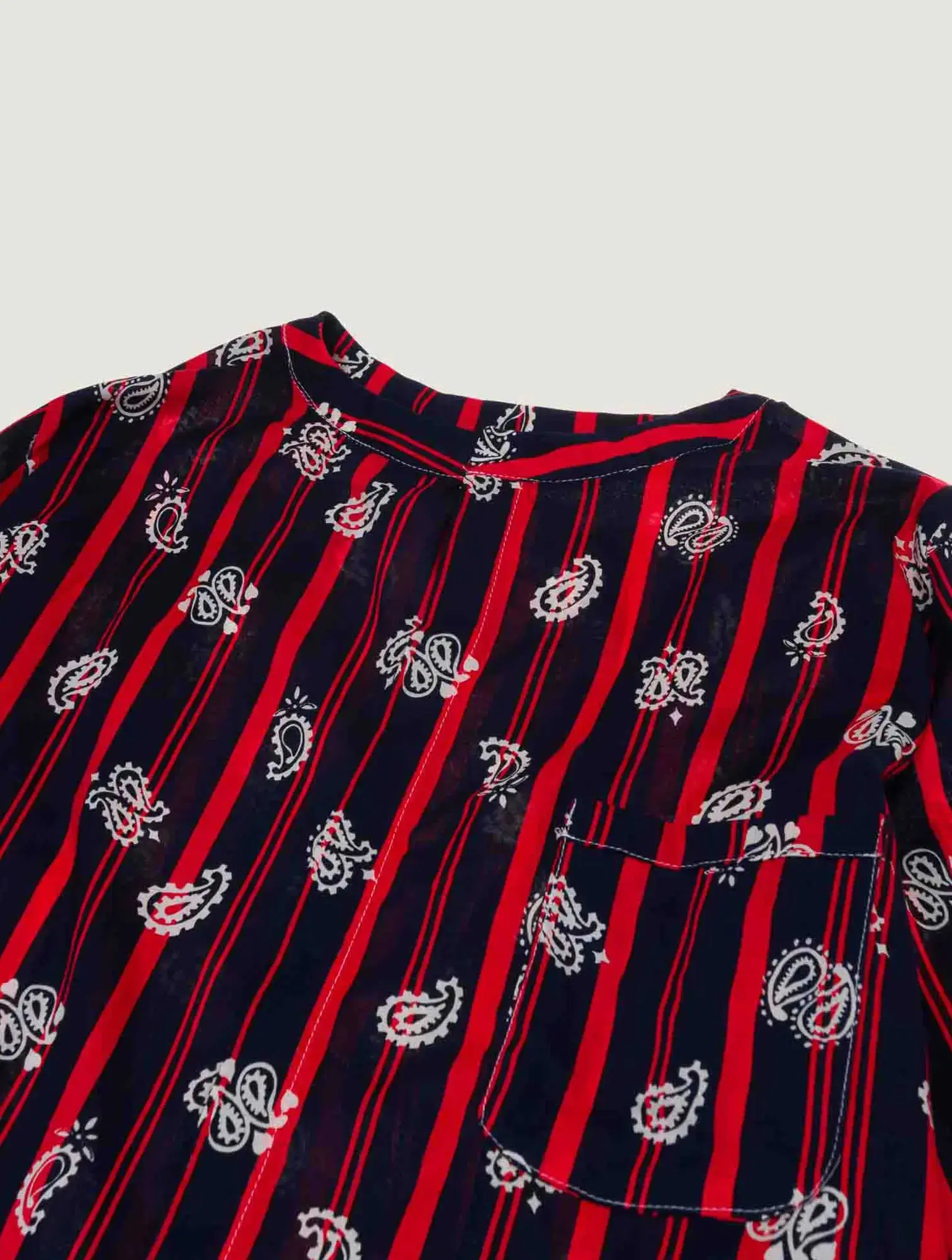 Robe Rayée - PAISLEY - Navy / Real Red - Image 4