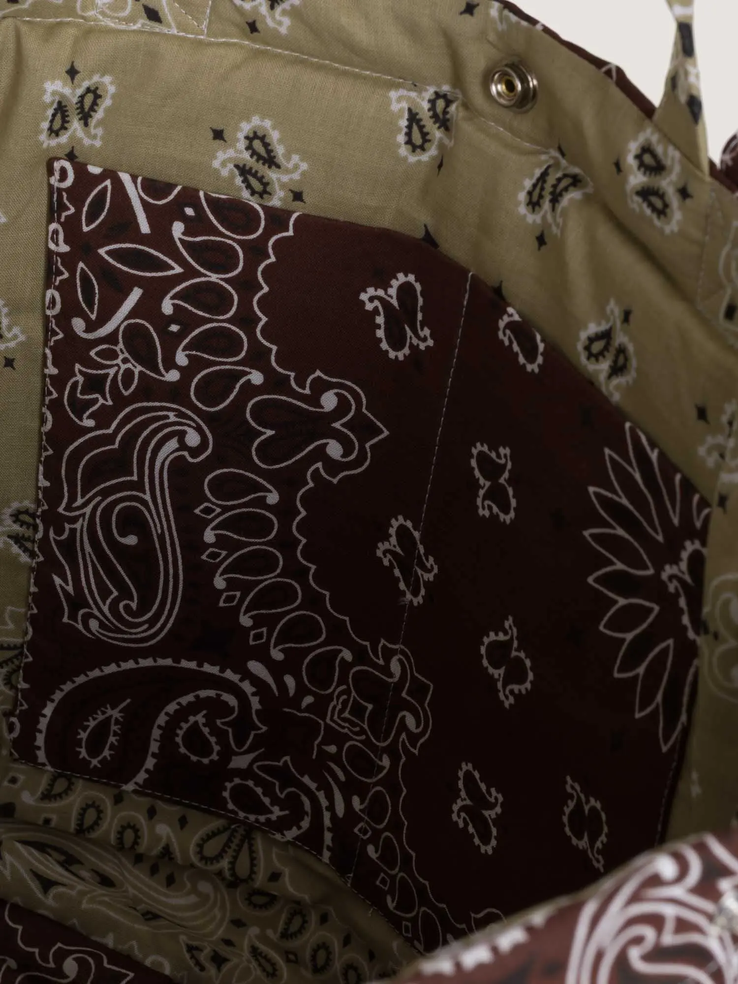 Sac Maxi Tote -  Marron / Beige - Image 5