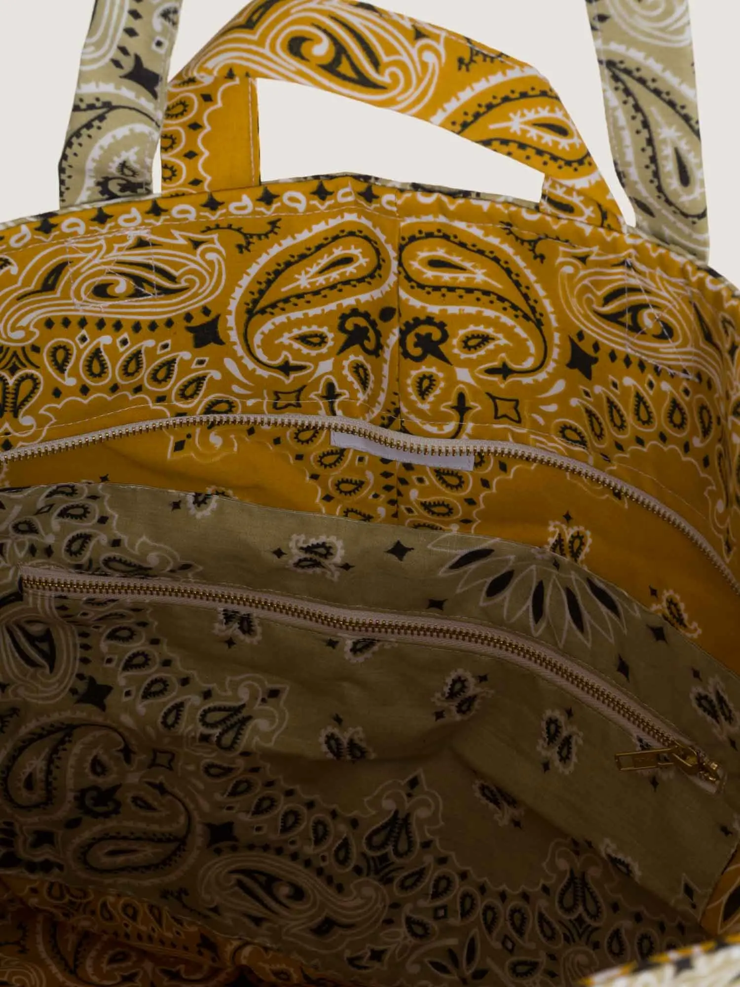 Sac Week-End - Beige / Moutarde - Image 5