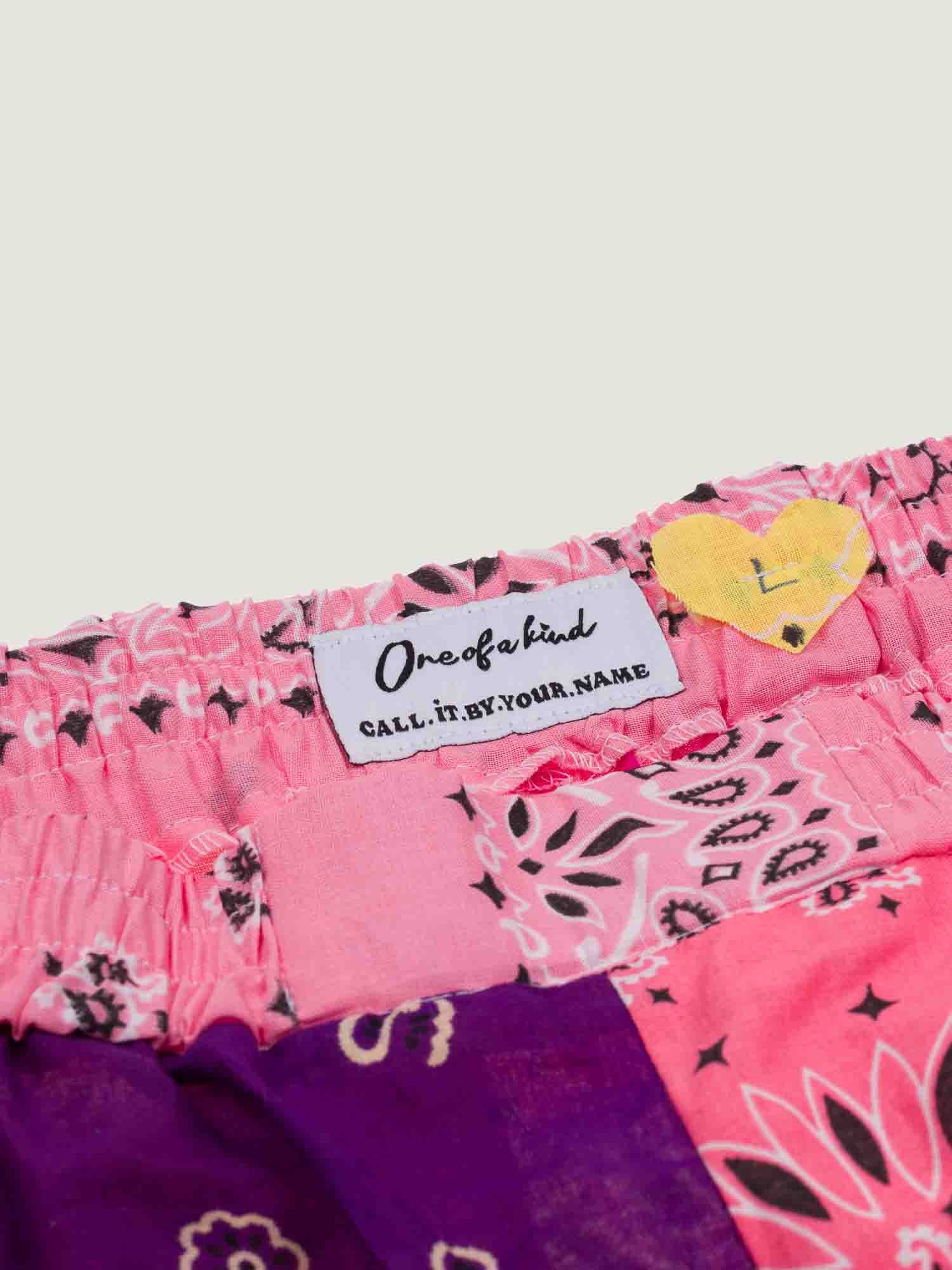 Short Bandana 22 - Violet / Strawberry Pink - Taille L - Image 3