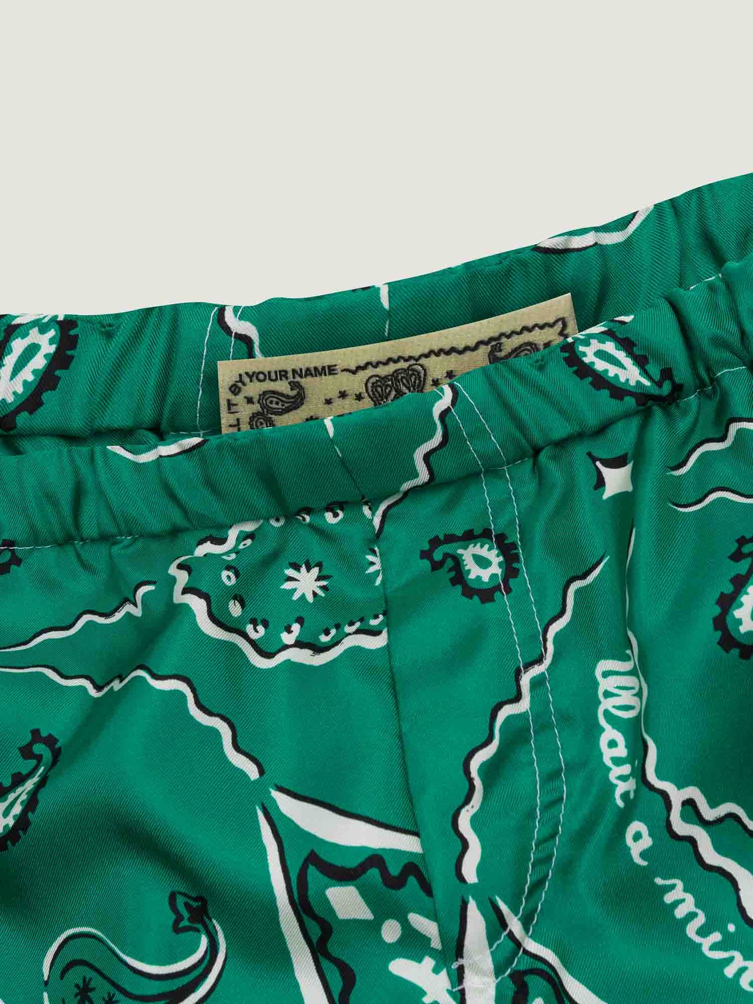 Short en Soie - HOWDY - Malachite Green - Image 4