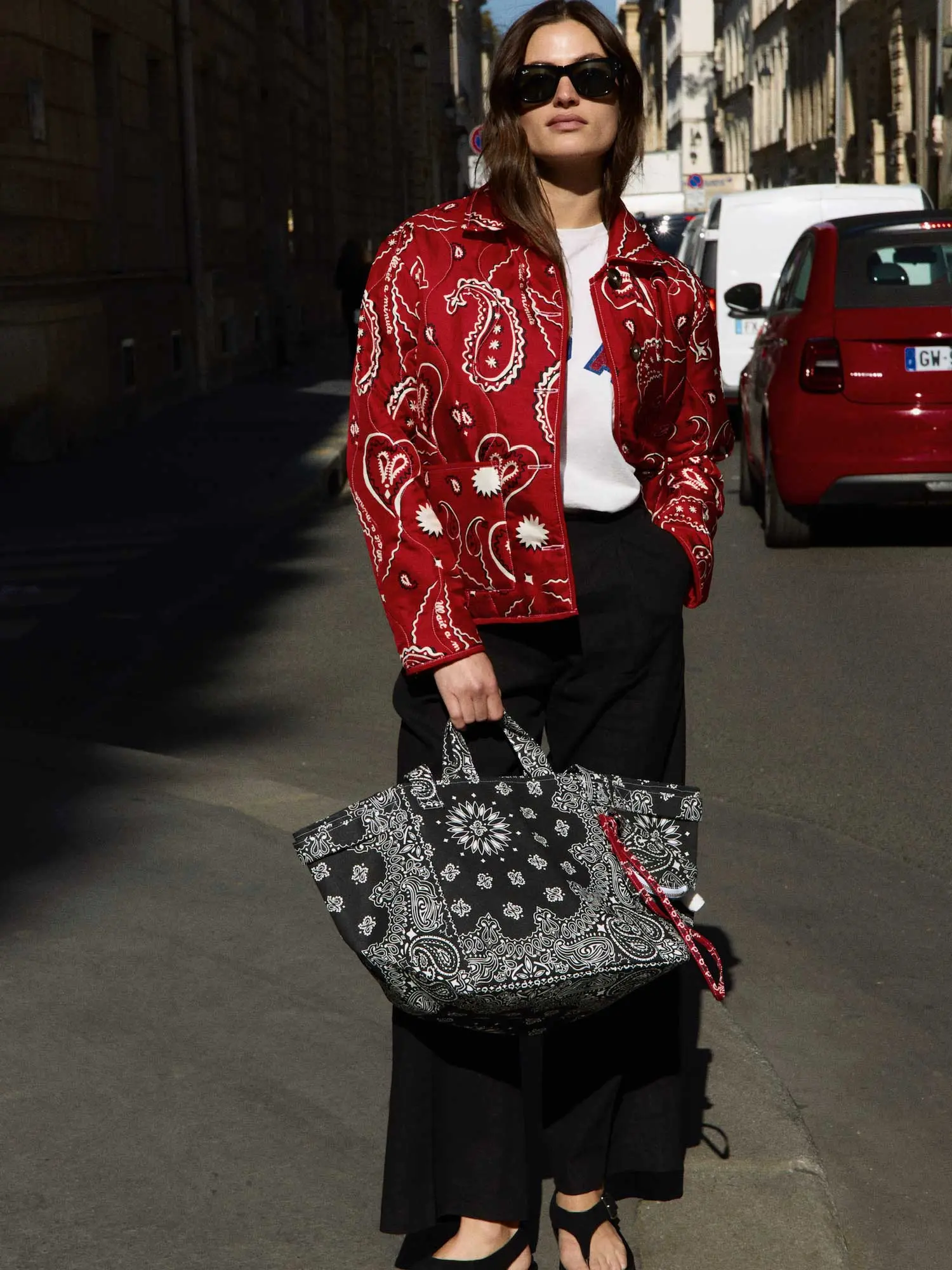 Veste en Soie - HOWDY - Rouge - Image 5